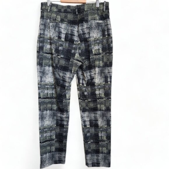 MM Lafleur Condesa Chino Pants sz 0 Jacquard Ankle Abstract Slim Dressy Stretchy - Picture 4 of 16
